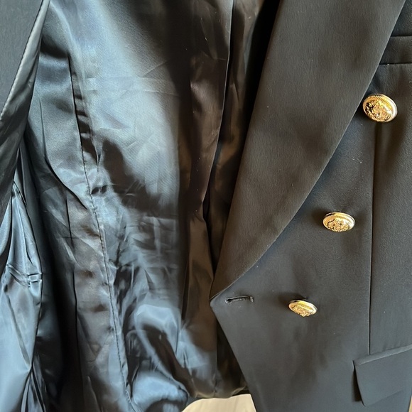 Women’s Classic Tailored Double Breast Blazer Gold Button, Size XL - Picture 8 of 12